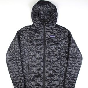 Patagonia Womens Micro Puff Black Hooded Jacket Size Medium